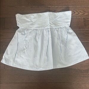 Edikted Light Blue and White Striped Babydoll Top